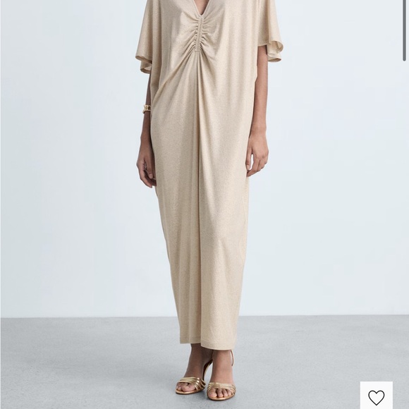 Mango Metallic Gold Caftan - Picture 2 of 7